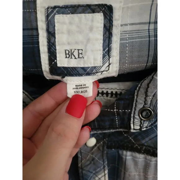 BKE Buckle Shirt Mens Button Up Western Plaid Long Sleeve SZ 2xl 100% COTTON - Picture 3 of 10